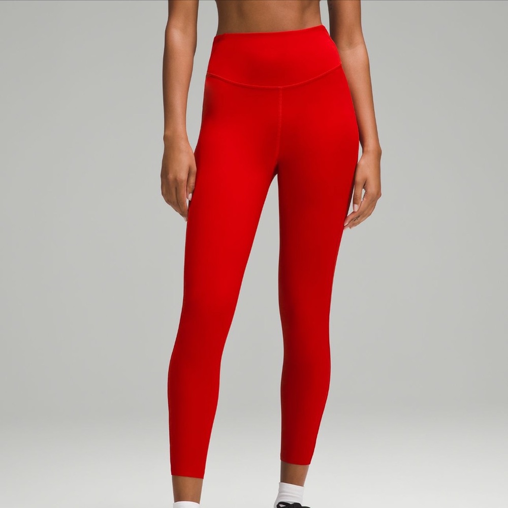 Lululemon Dark Red Base Pace High Rise 25” Tights Leggings 2